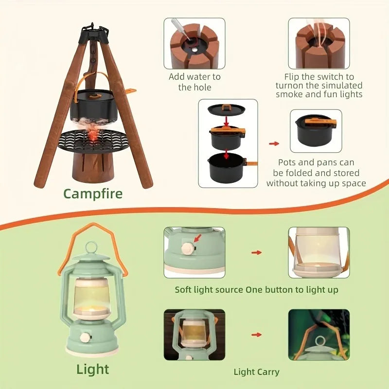 Kids Camping Set Outdoor Explorer Kit - Includes Bug Catcher, Pop Up Tent & Kids Camping Gear! Christmas ,Halloween Gift